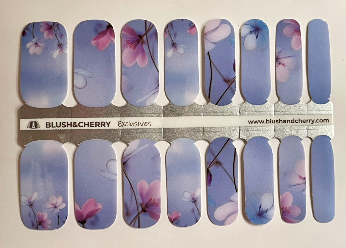 Springtime Bliss 16er-Blush&Cherry-Exklusiv-Blush&amp;Cherry-Blush and Cherry-Nagelfolien-Non UV-Ohne UV