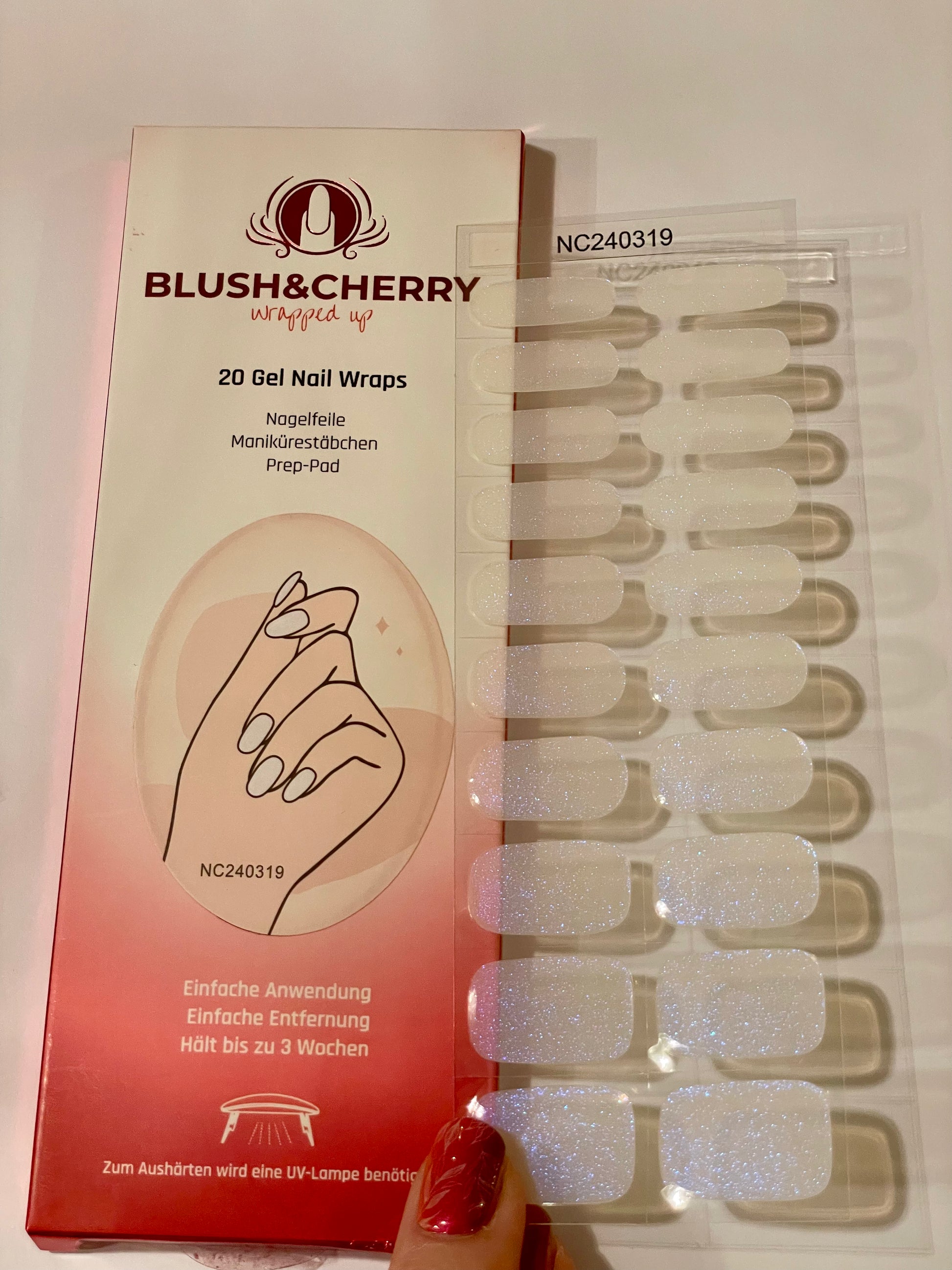 UV Moonstone 20er-Blush&Cherry-Blush and Cherry-UV Gelfolie-Nagelfolien-Nail wraps