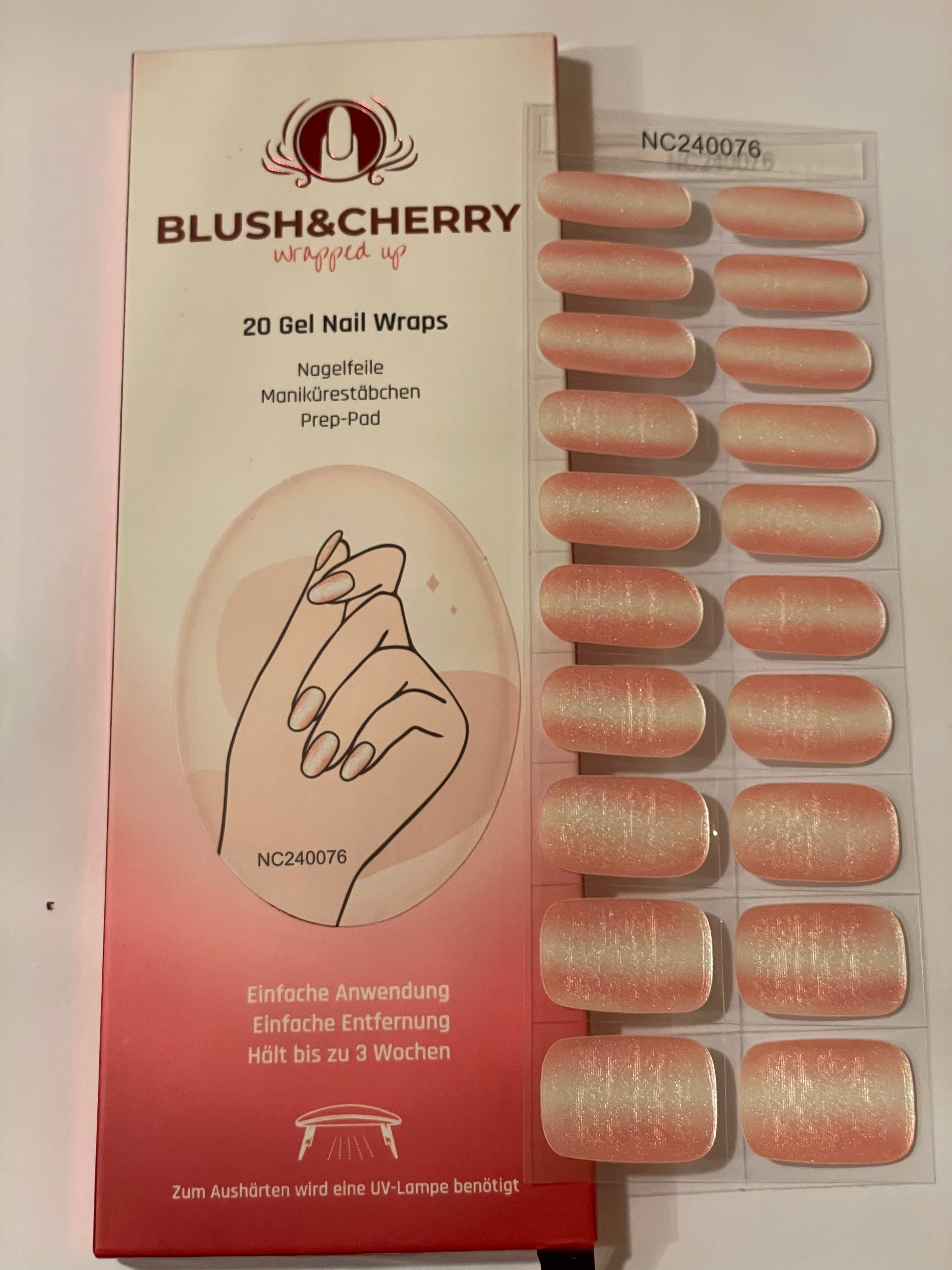 UV Velvet Touch 20er-Blush&Cherry-Blush and Cherry-UV Gelfolie-Nagelfolien-Nail wraps