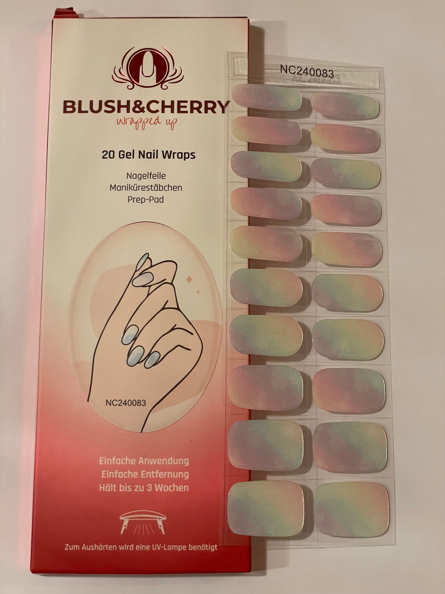 UV Candy Cloud 20er-Blush&Cherry-Blush and Cherry-UV Gelfolie-Nagelfolien-Nail wraps