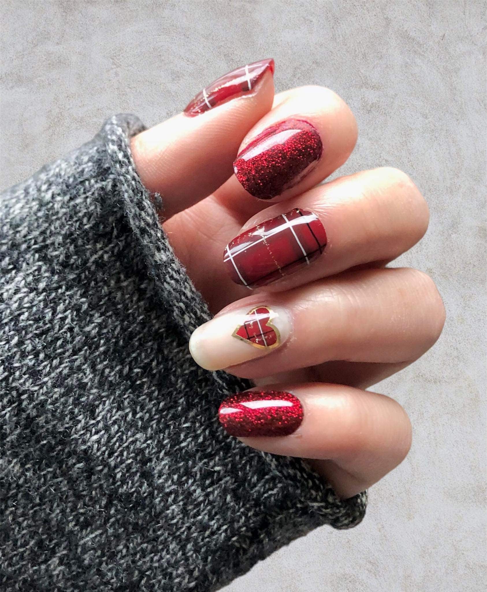 Ohora Deutschland UV Gelfolie Nagelfolie Nail wraps Blush&Cherry Ohora N Tartan Bustier