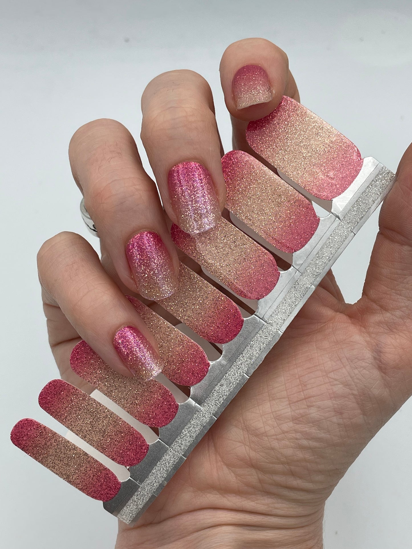 Nagelfolie Nail wraps Blush&Cherry Pink Sunrise