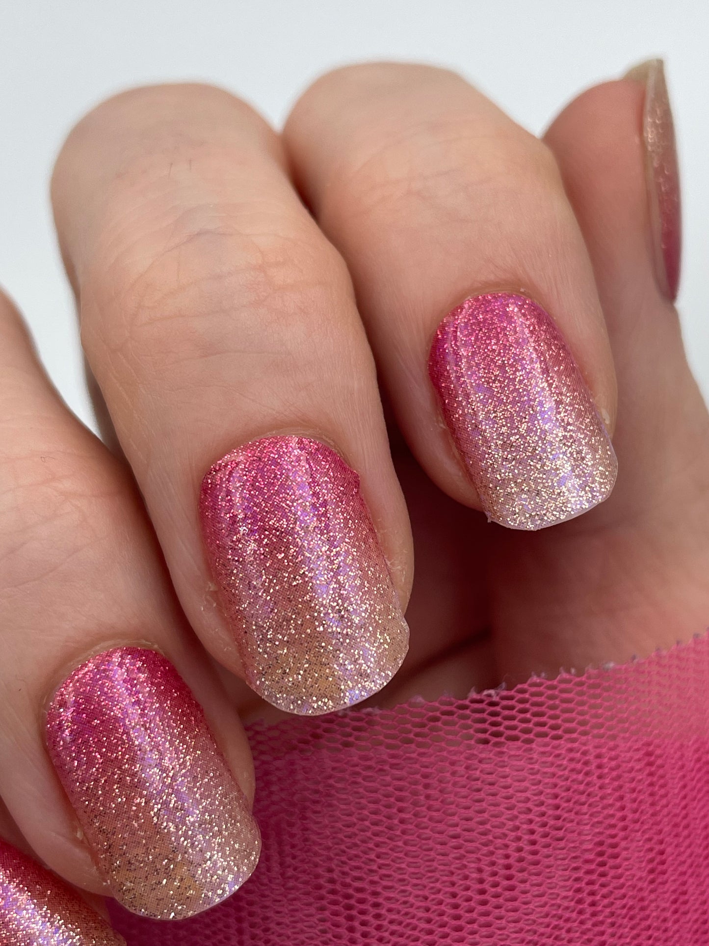 Nagelfolie Nail wraps Blush&Cherry Pink Sunrise