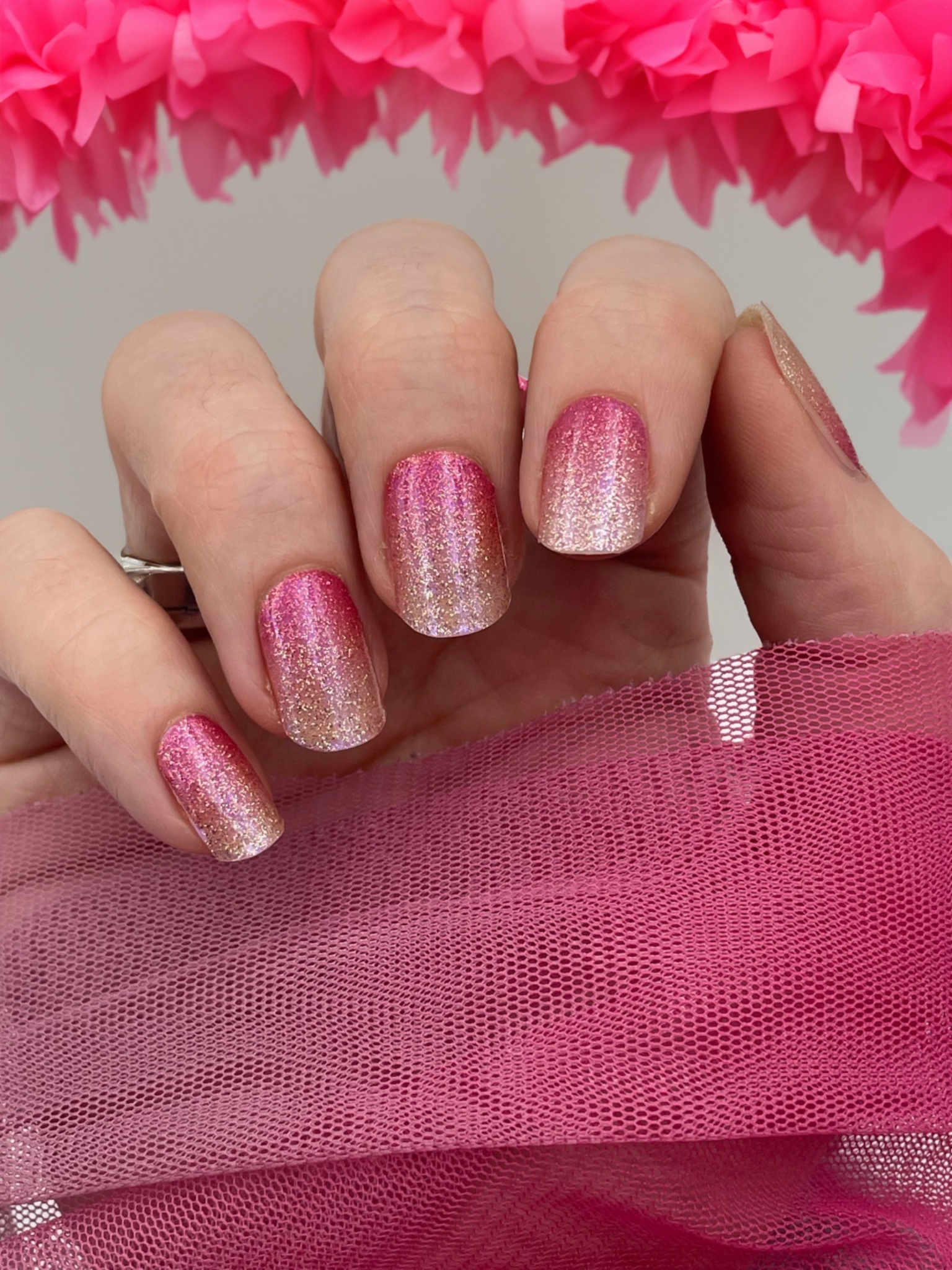 Nagelfolie Nail wraps Blush&Cherry Pink Sunrise