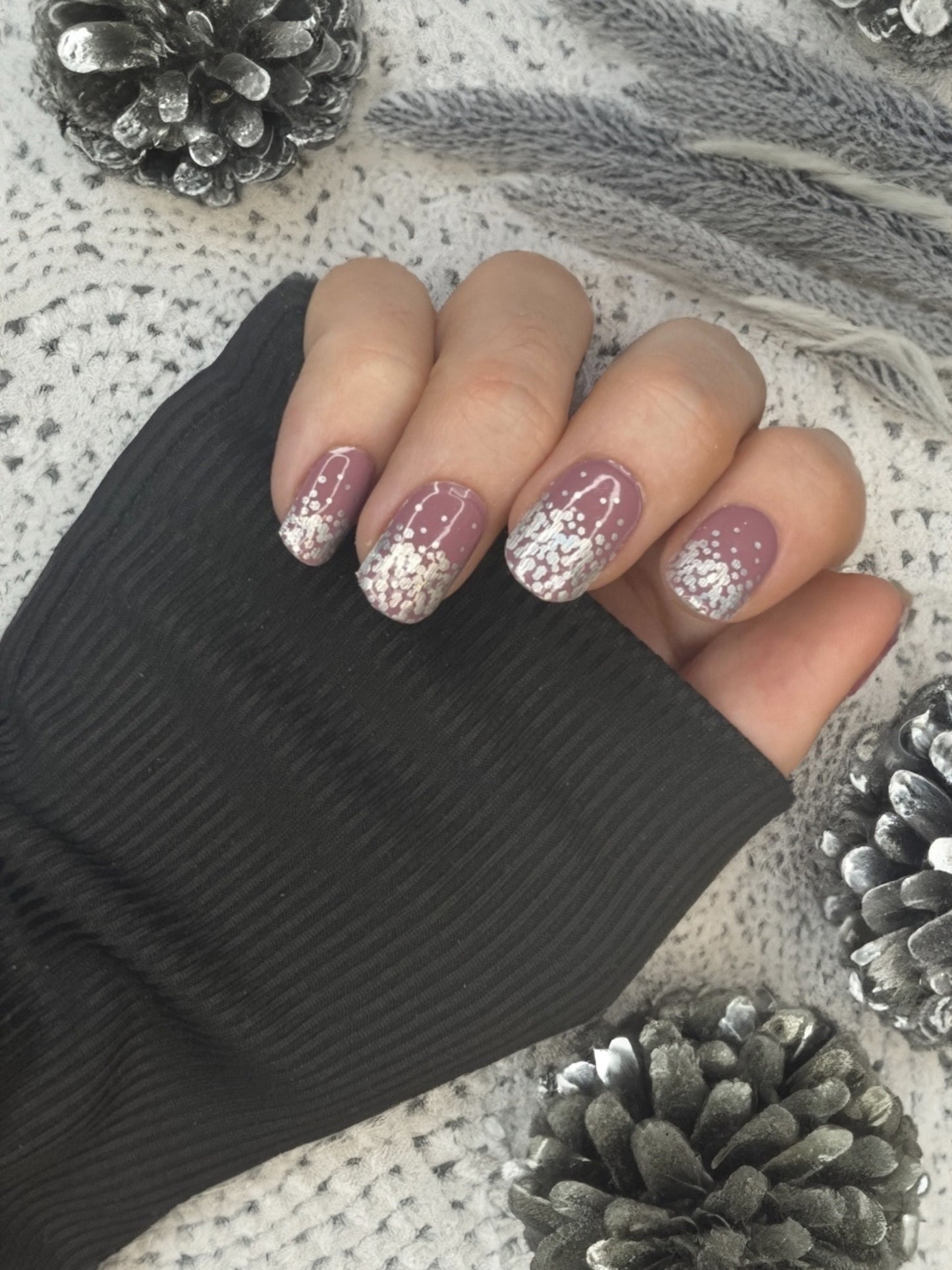 Nagelfolie Nail wraps Blush&Cherry Glitter Rush Overlay