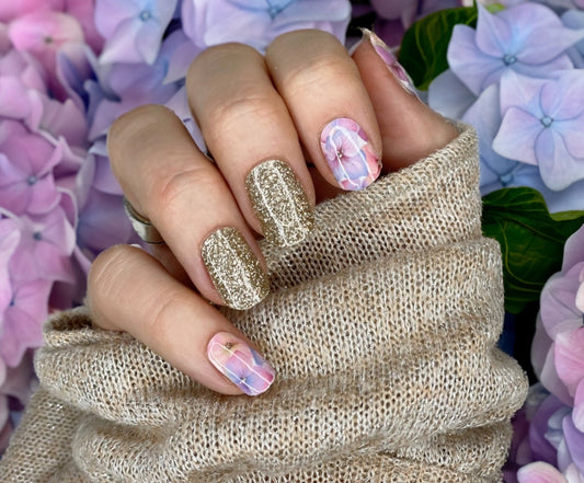 Nagelfolie Nail wraps Blush&Cherry Hydrangea