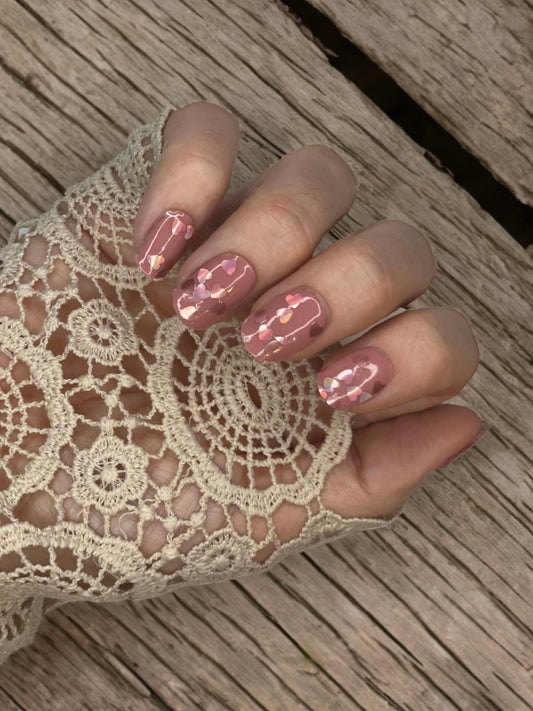 Nagelfolie Nail wraps Blush&Cherry Queen of hearts