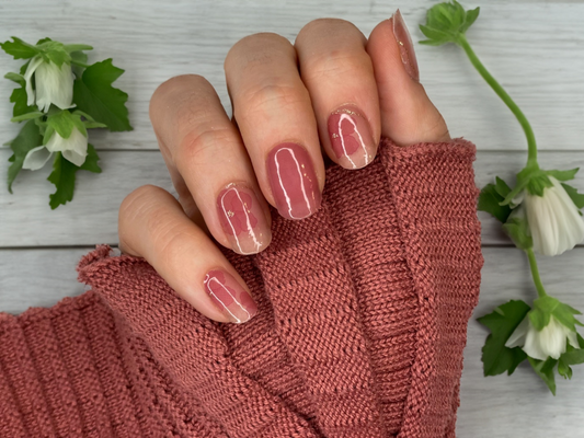 Nagelfolie Nail wraps Blush&Cherry Malvenblüte