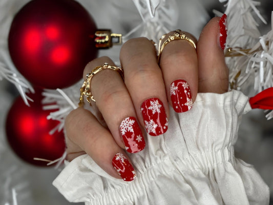 Nagelfolie Nail wraps Blush&Cherry Crystal Red